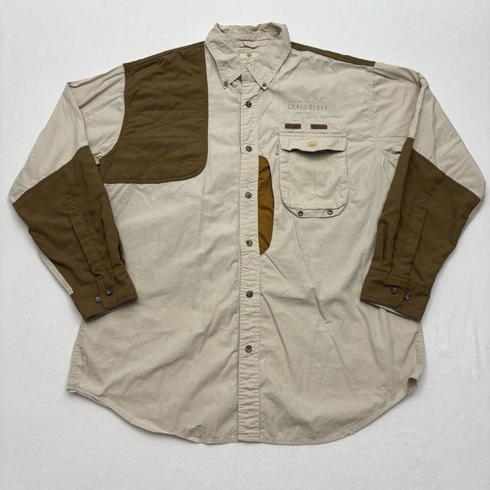 Beretta Men Discontinued Front Loading Upland Shooting Shirt XL Game Bag Hunting